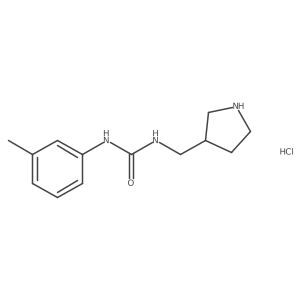 1-(3-Methylphenyl)-3-(pyrrolidin-3-ylmethyl)urea;hydrochloride结构式