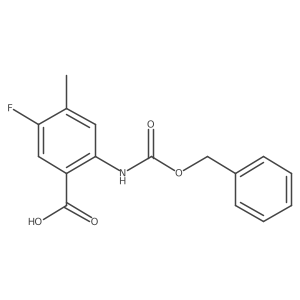 5-Fluoro-4-methyl-2-(phenylmethoxycarbonylamino)benzoic acid结构式