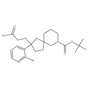 2-{[2-(2-Bromopyridin-3-yl)-7-[(tert-butoxy)carbonyl]-7-azaspiro[4.5]decan-2-yl]oxy}acetic acid Structure