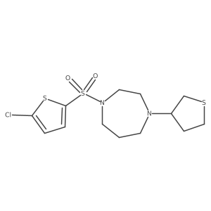 1-((5-Chlorothiophen-2-yl)sulfonyl)-4-(tetrahydrothiophen-3-yl)-1,4-diazepane Structure