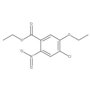 4-Chloro-5-ethoxy-2-nitrobenzoic acid ethyl ester结构式