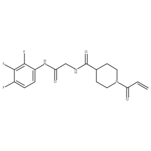 2-{[1-(prop-2-enoyl)piperidin-4-yl]formamido}-N-(2,3,4-trifluorophenyl)acetamide结构式