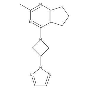 2-(1-{2-methyl-5H,6H,7H-cyclopenta[d]pyrimidin-4-yl}azetidin-3-yl)-2H-1,2,3-triazole Structure
