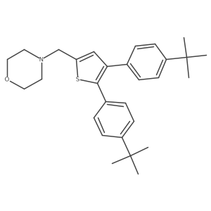 4-((4,5-Bis(4-(tert-butyl)phenyl)thiophen-2-yl)methyl)morpholine结构式