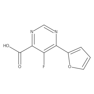 5-Fluoro-6-(furan-2-yl)pyrimidine-4-carboxylic acid Structure