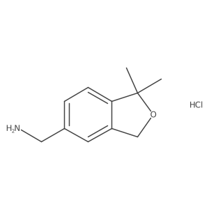 (1,1-Dimethyl-3H-2-benzofuran-5-yl)methanamine;hydrochloride结构式