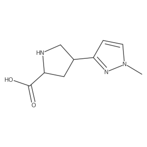 (2S)-4-(1-methyl-1H-pyrazol-3-yl)pyrrolidine-2-carboxylic acid结构式