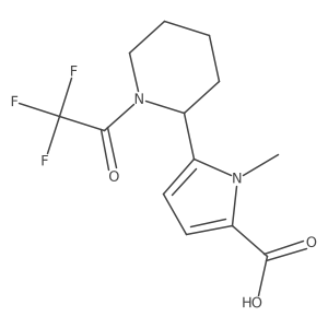 1-methyl-5-[1-(2,2,2-trifluoroacetyl)piperidin-2-yl]-1H-pyrrole-2-carboxylic acid Structure