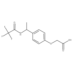 2-{4-[1-(2,2,2-Trifluoroacetamido)ethyl]phenoxy}acetic acid结构式