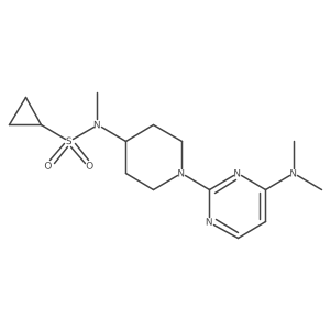 N-{1-[4-(dimethylamino)pyrimidin-2-yl]piperidin-4-yl}-N-methylcyclopropanesulfonamide结构式