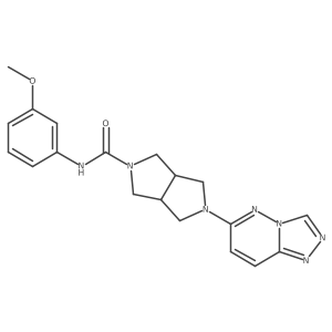 N-(3-methoxyphenyl)-5-{[1,2,4]triazolo[4,3-b]pyridazin-6-yl}-octahydropyrrolo[3,4-c]pyrrole-2-carboxamide结构式