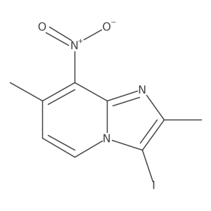3-Iodo-2,7-dimethyl-8-nitroimidazo[1,2-a]pyridine Structure