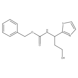 benzyl N-[(1R)-3-hydroxy-1-(1,3-thiazol-2-yl)propyl]carbamate结构式