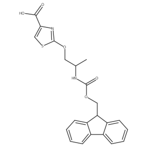 2-[2-({[(9H-fluoren-9-yl)methoxy]carbonyl}amino)propoxy]-1,3-thiazole-4-carboxylic acid结构式