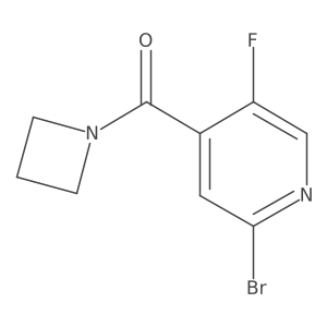 Azetidin-1-yl(2-bromo-5-fluoropyridin-4-yl)methanone结构式