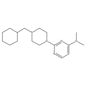 2-[4-(cyclohexylmethyl)piperazin-1-yl]-N,N-dimethylpyrimidin-4-amine结构式