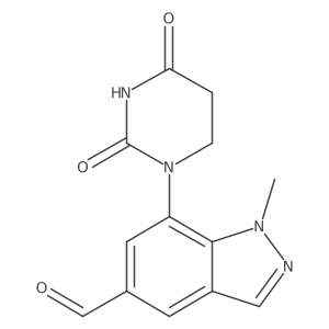 7-(2,4-dioxo-1,3-diazinan-1-yl)-1-methyl-1H-indazole-5-carbaldehyde结构式