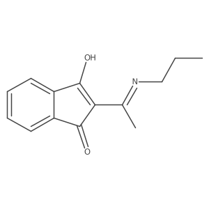 2-[1-(propylamino)ethylidene]-1H-indene-1,3(2H)-dione结构式