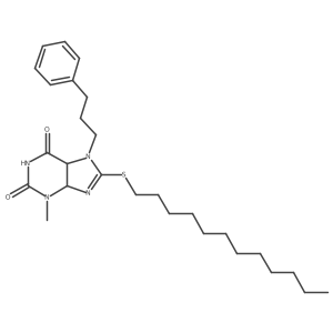 8-Dodecylsulfanyl-3-methyl-7-(3-phenylpropyl)-4,5-dihydropurine-2,6-dione Structure