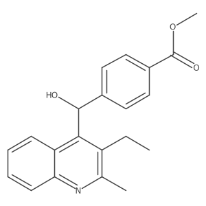 Methyl 4-((3-ethyl-2-methylquinolin-4-yl)(hydroxy)methyl)benzoate Structure