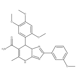 2-(3-Methoxyphenyl)-5-methyl-7-(2,4,5-trimethoxyphenyl)-4,7-dihydro-[1,2,4]triazolo[1,5-a]pyrimidine-6-carboxamide Structure