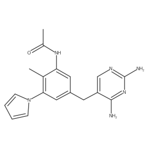 Acetamide,n-[5-[(2,4-diamino-5-pyrimidinyl)methyl]-2-methyl-3-(1h-pyrrol-1-yl)phenyl]-结构式