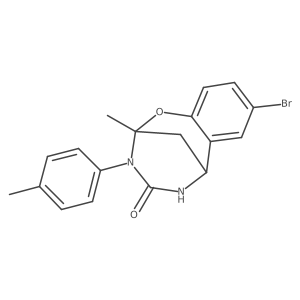 8-bromo-2-methyl-3-(p-tolyl)-5,6-dihydro-2H-2,6-methanobenzo[g][1,3,5]oxadiazocin-4(3H)-one结构式