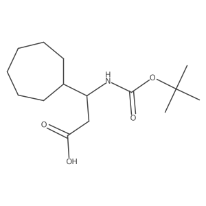 3-{[(Tert-butoxy)carbonyl]amino}-3-cycloheptylpropanoic acid结构式