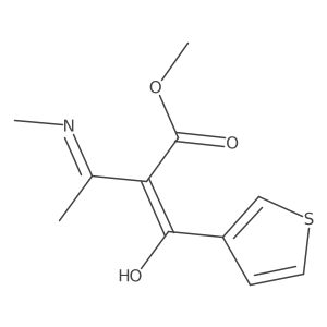 Methyl 3-(methylamino)-2-(thiophene-3-carbonyl)but-2-enoate结构式