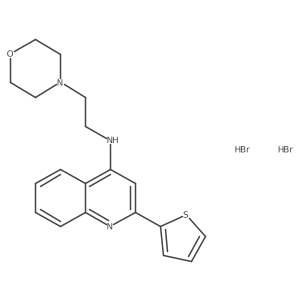 N-(2-Morpholinoethyl)-2-(thiophen-2-yl)quinolin-4-amine dihydrobromide结构式