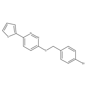 3-((4-Bromobenzyl)thio)-6-(thiophen-2-yl)pyridazine Structure