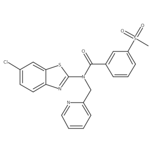 N-(6-chlorobenzo[d]thiazol-2-yl)-3-(methylsulfonyl)-N-(pyridin-2-ylmethyl)benzamide Structure