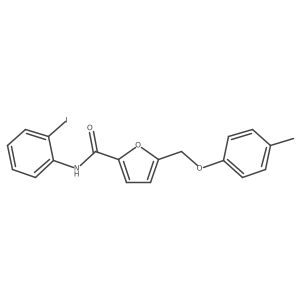N-(2-iodophenyl)-5-[(4-methylphenoxy)methyl]furan-2-carboxamide Structure