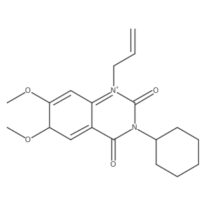 3-cyclohexyl-6,7-dimethoxy-1-prop-2-enyl-6H-quinazolin-1-ium-2,4-dione结构式