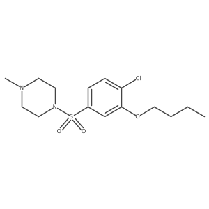 1-(3-Butoxy-4-chlorobenzenesulfonyl)-4-methylpiperazine结构式