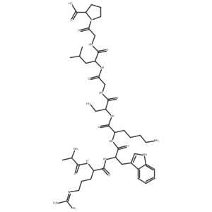 L-Alanyl-N~5~-(diaminomethylidene)-L-ornithyl-L-tryptophyl-L-lysyl-L-serylglycyl-L-leucylglycyl-L-proline Structure