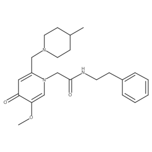 2-(5-methoxy-2-((4-methylpiperidin-1-yl)methyl)-4-oxopyridin-1(4H)-yl)-N-phenethylacetamide Structure
