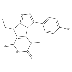 3-(4-bromophenyl)-9-ethyl-5-methyl-5H-[1,2,4]triazolo[4,3-e]purine-6,8(7H,9H)-dione结构式
