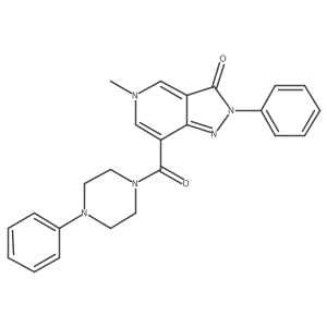 5-methyl-2-phenyl-7-(4-phenylpiperazine-1-carbonyl)-2H-pyrazolo[4,3-c]pyridin-3(5H)-one Structure