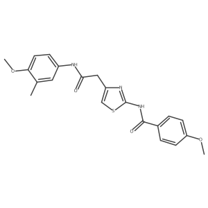 4-methoxy-N-(4-{[(4-methoxy-3-methylphenyl)carbamoyl]methyl}-1,3-thiazol-2-yl)benzamide Structure