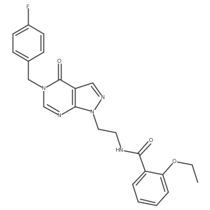 2-ethoxy-N-(2-(5-(4-fluorobenzyl)-4-oxo-4,5-dihydro-1H-pyrazolo[3,4-d]pyrimidin-1-yl)ethyl)benzamide结构式