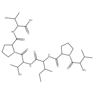 L-Valyl-L-prolyl-L-isoleucyl-L-threonyl-L-prolyl-L-threonine结构式
