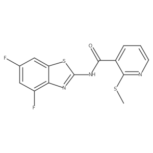 N-(4,6-difluoro-1,3-benzothiazol-2-yl)-2-(methylsulfanyl)pyridine-3-carboxamide结构式