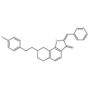 (Z)-8-(4-fluorophenethyl)-2-(pyridin-3-ylmethylene)-8,9-dihydro-2H-benzofuro[7,6-e][1,3]oxazin-3(7H)-one Structure