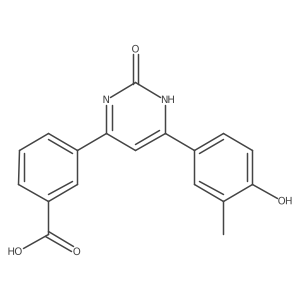 3-(6-(4-Hydroxy-3-methylphenyl)-2-oxo-2,3-dihydropyrimidin-4-yl)benzoic acid结构式