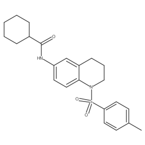 N-(1-tosyl-1,2,3,4-tetrahydroquinolin-6-yl)cyclohexanecarboxamide结构式