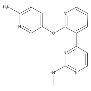 4-[2-(6-aminopyridin-3-yl)oxypyridin-3-yl]-N-methylpyrimidin-2-amine Structure