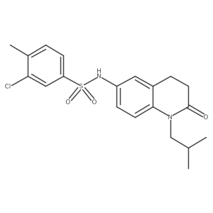 3-chloro-4-methyl-N-[1-(2-methylpropyl)-2-oxo-1,2,3,4-tetrahydroquinolin-6-yl]benzene-1-sulfonamide Structure