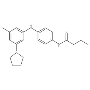 N-(4-{[4-methyl-6-(pyrrolidin-1-yl)pyrimidin-2-yl]amino}phenyl)butanamide Structure