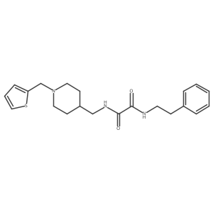 N1-phenethyl-N2-((1-(thiophen-2-ylmethyl)piperidin-4-yl)methyl)oxalamide Structure